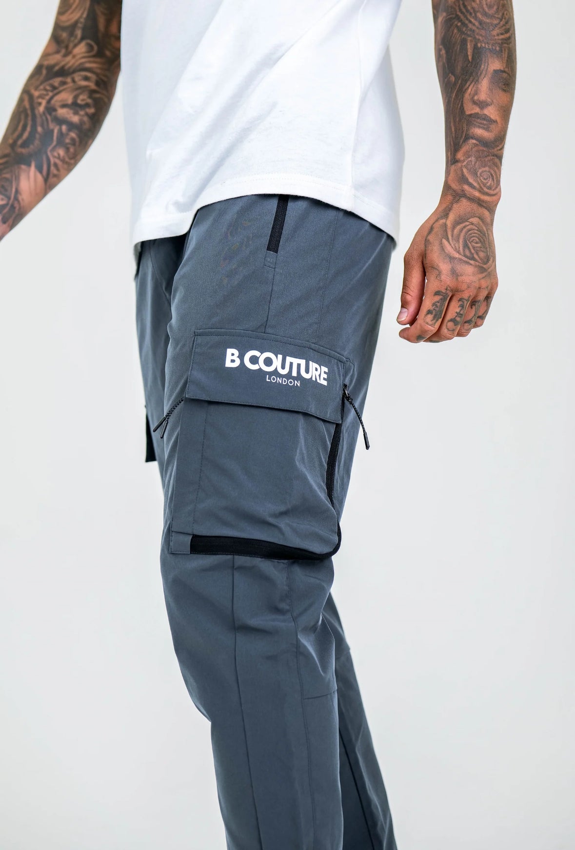 Parkfield tapered cargo woven pants - dark grey