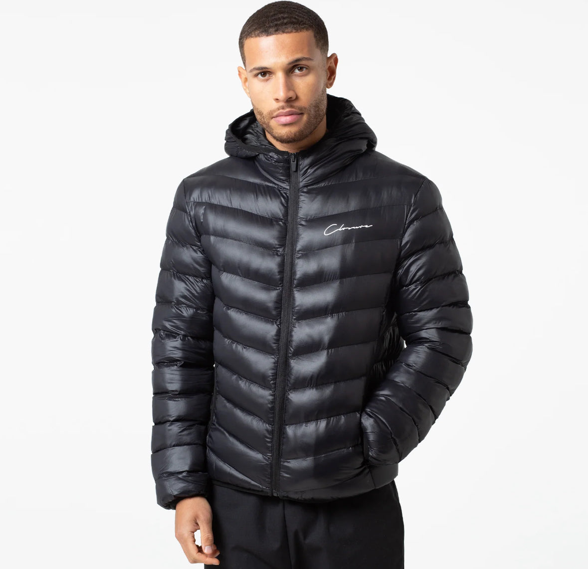 Slim puffer jacket | black