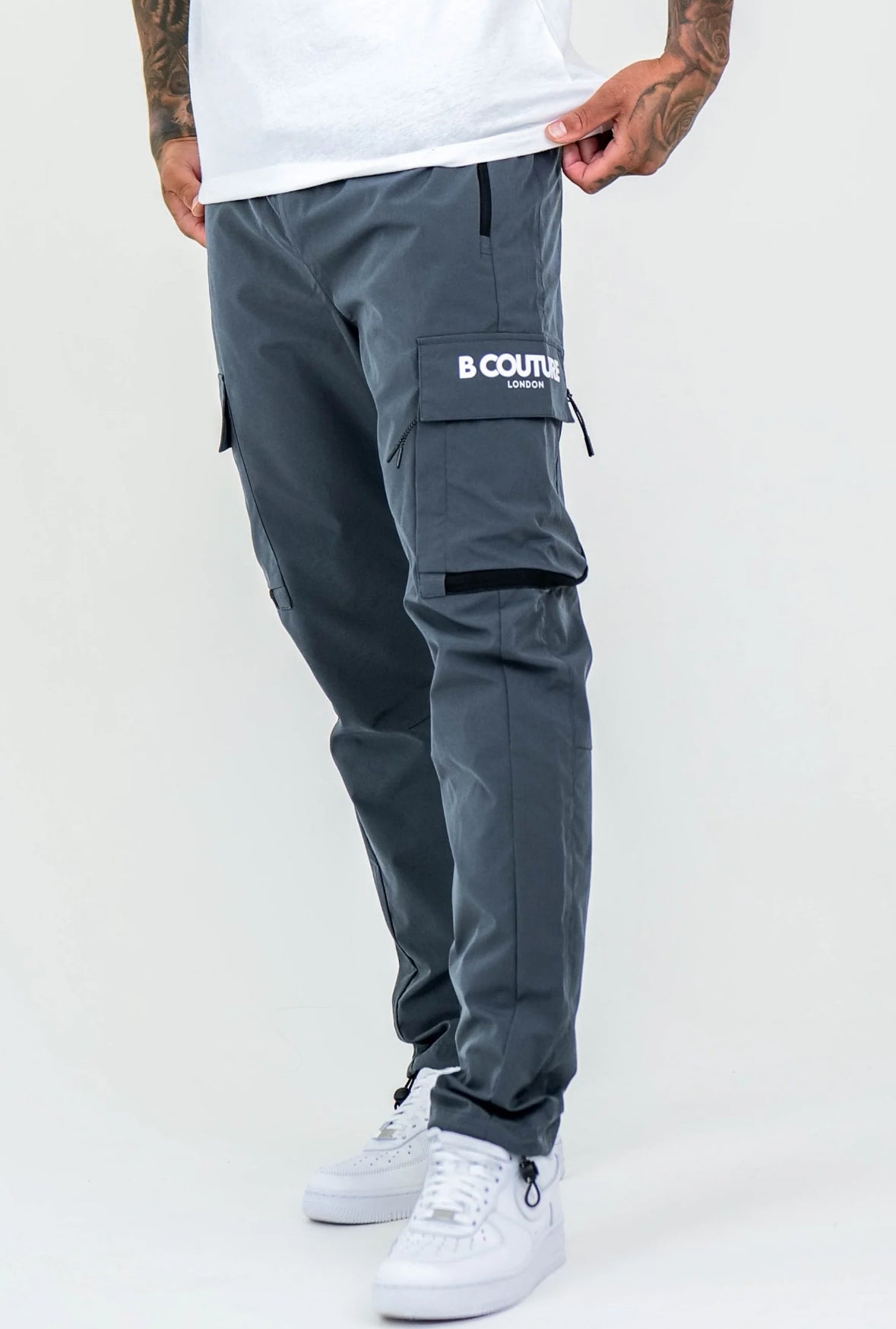 Parkfield tapered cargo woven pants - dark grey