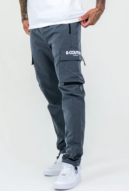 Parkfield tapered cargo woven pants - dark grey