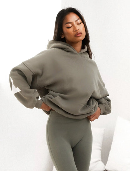 Isabel oversized hoodie - safari green