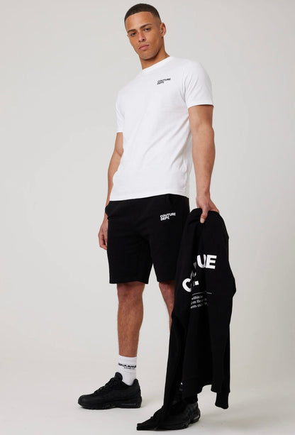 Osborne hoodie, T-shirt & short set - black and white