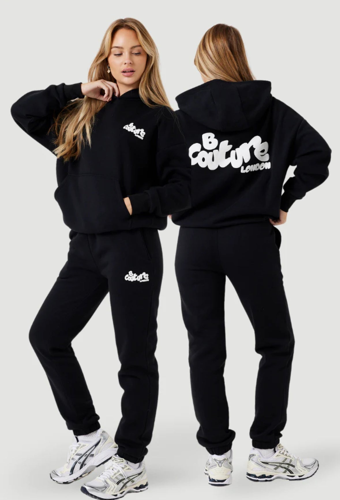 Erindale oversized fleece tracksuit - black
