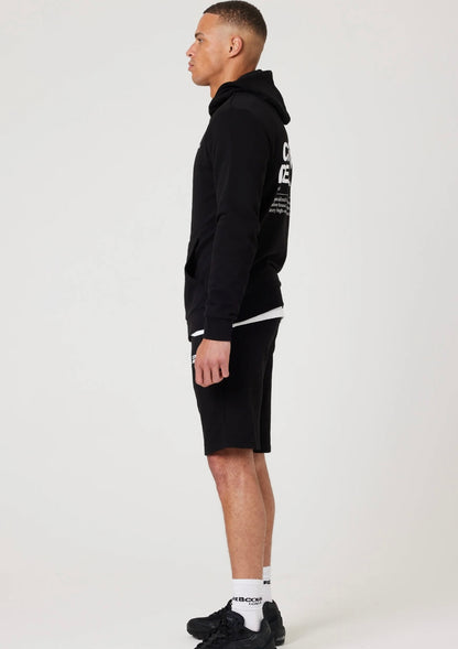 Osborne hoodie, T-shirt & short set - black and white